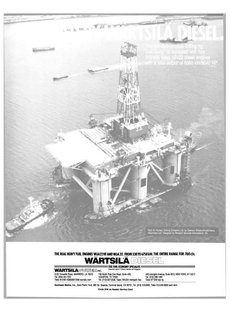 Maritime Reporter Magazine, page 11,  Feb 15, 1985