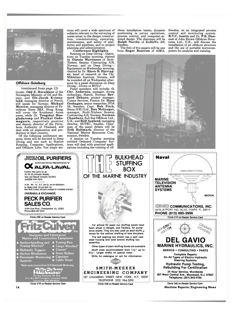 Maritime Reporter Magazine, page 12,  Feb 15, 1985