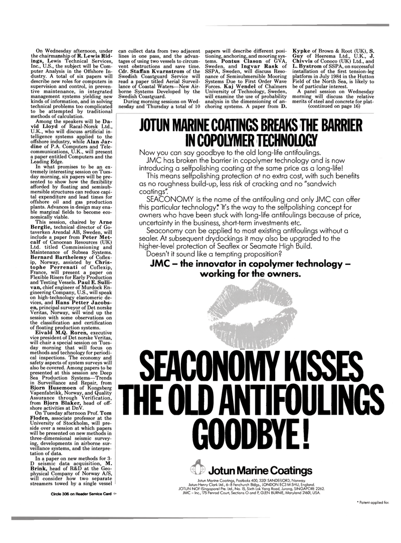 Maritime Reporter Magazine, page 13,  Feb 15, 1985