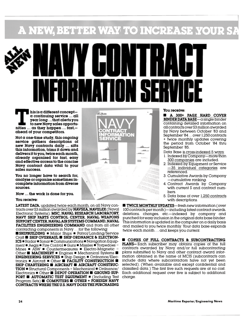 Maritime Reporter Magazine, page 24,  Feb 15, 1985