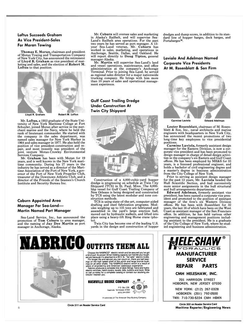 Maritime Reporter Magazine, page 4,  Feb 15, 1985
