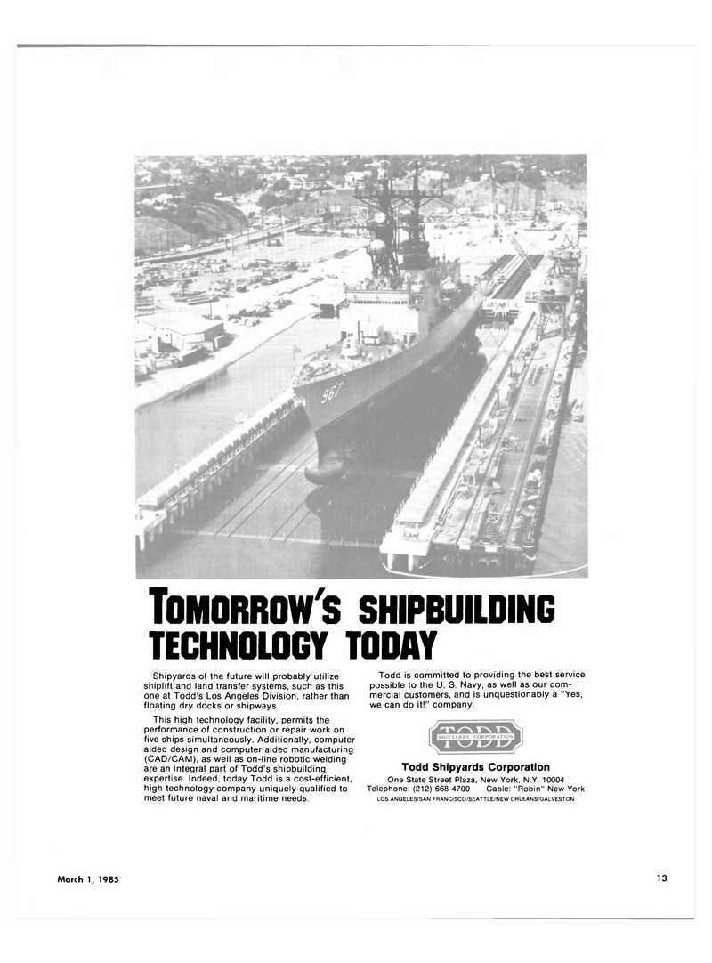 Maritime Reporter Magazine, page 11,  Mar 1985