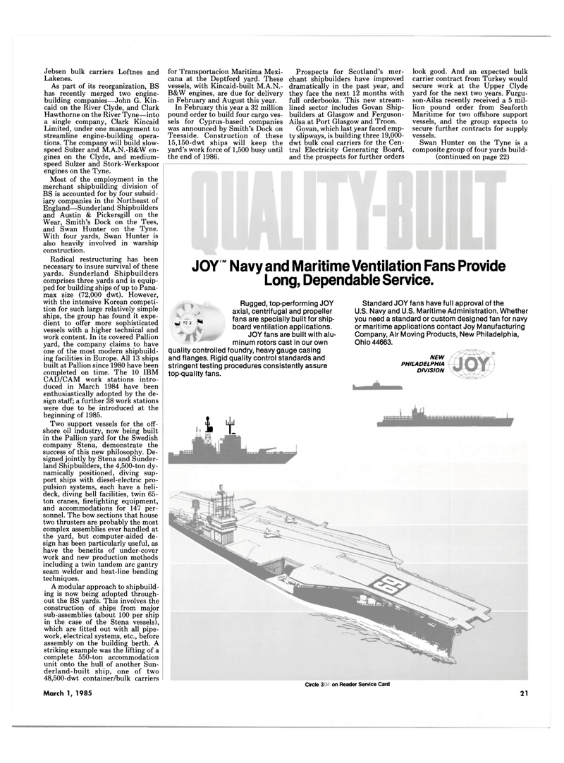 Maritime Reporter Magazine, page 19,  Mar 1985