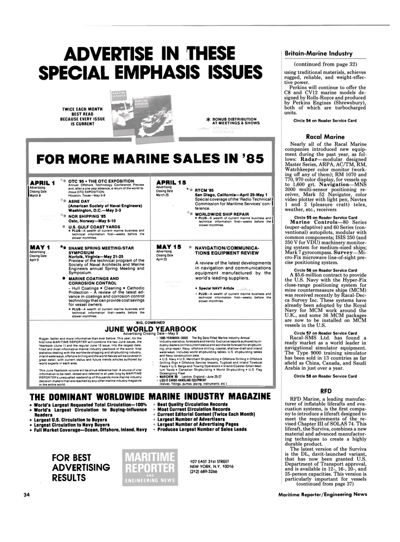 Maritime Reporter Magazine, page 32,  Mar 1985