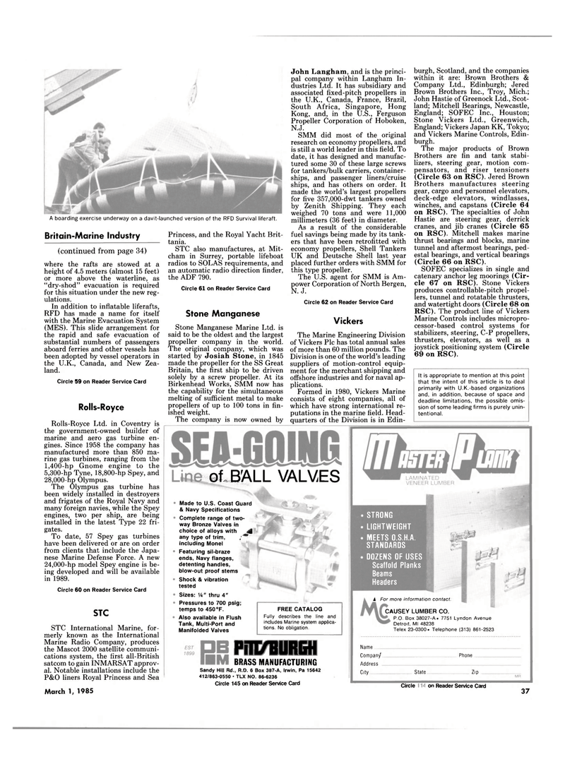 Maritime Reporter Magazine, page 35,  Mar 1985