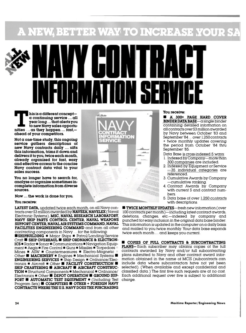 Maritime Reporter Magazine, page 22,  Mar 15, 1985