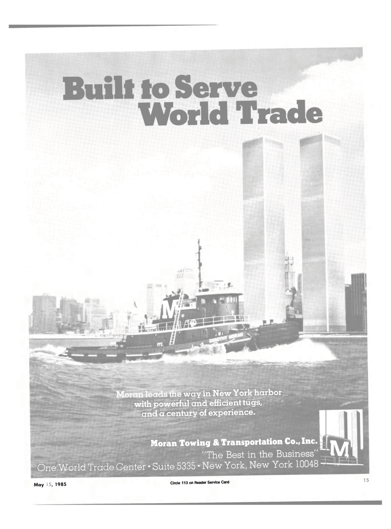 Maritime Reporter Magazine, page 13,  May 15, 1985