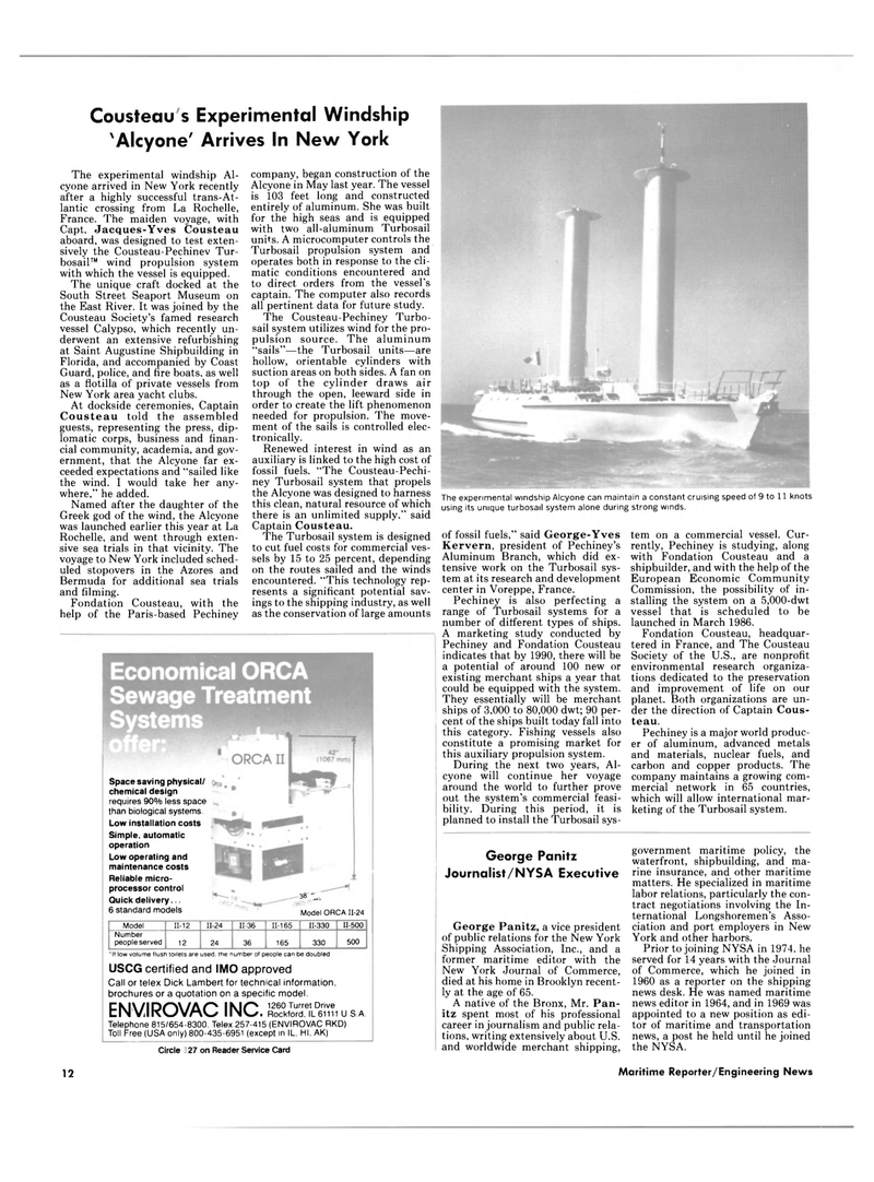 Maritime Reporter Magazine, page 10,  May 16, 1985