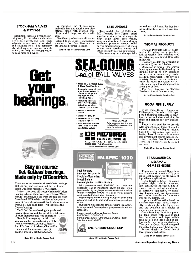 Maritime Reporter Magazine, page 114,  Jun 1985