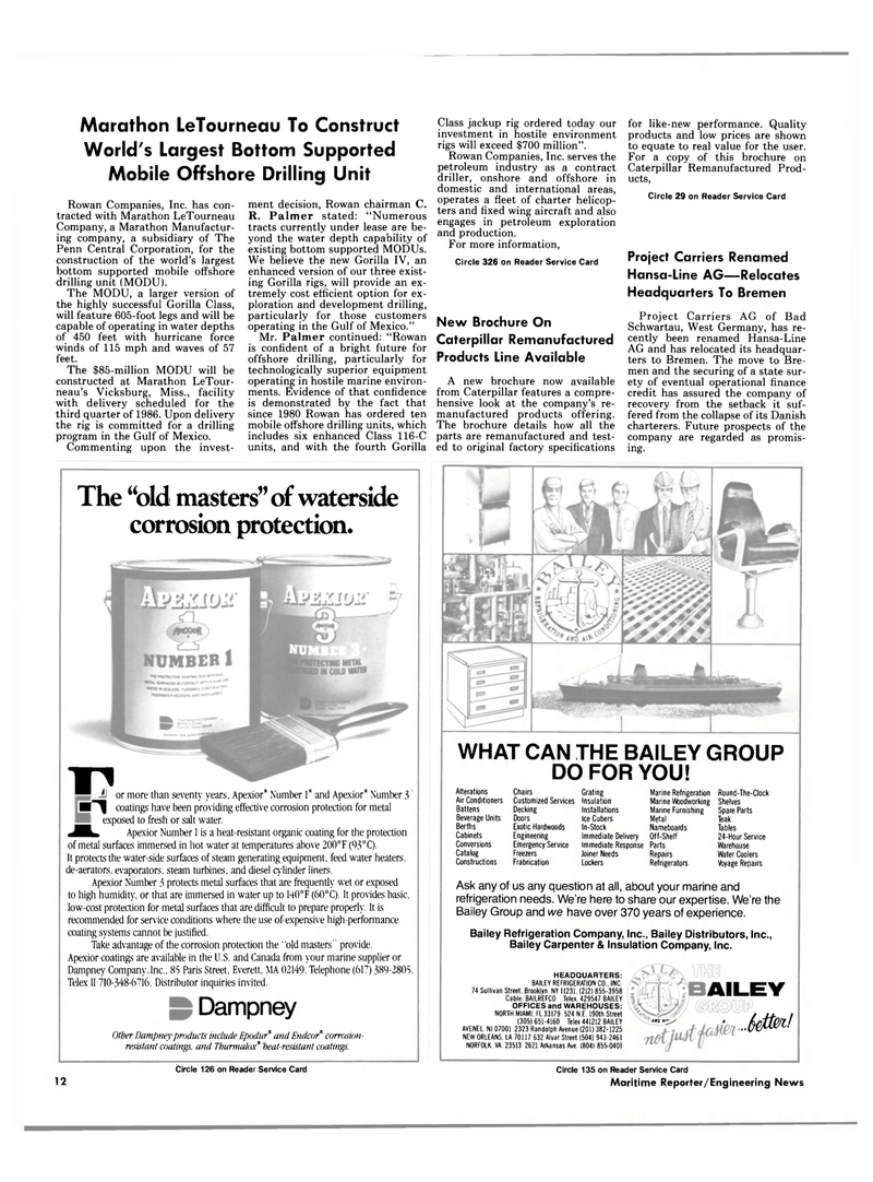 Maritime Reporter Magazine, page 10,  Jun 1985