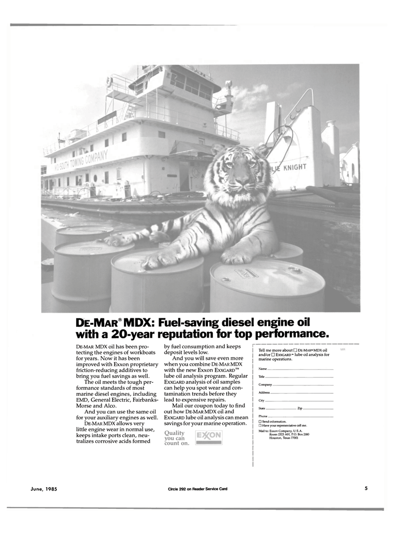 Maritime Reporter Magazine, page 3,  Jun 1985