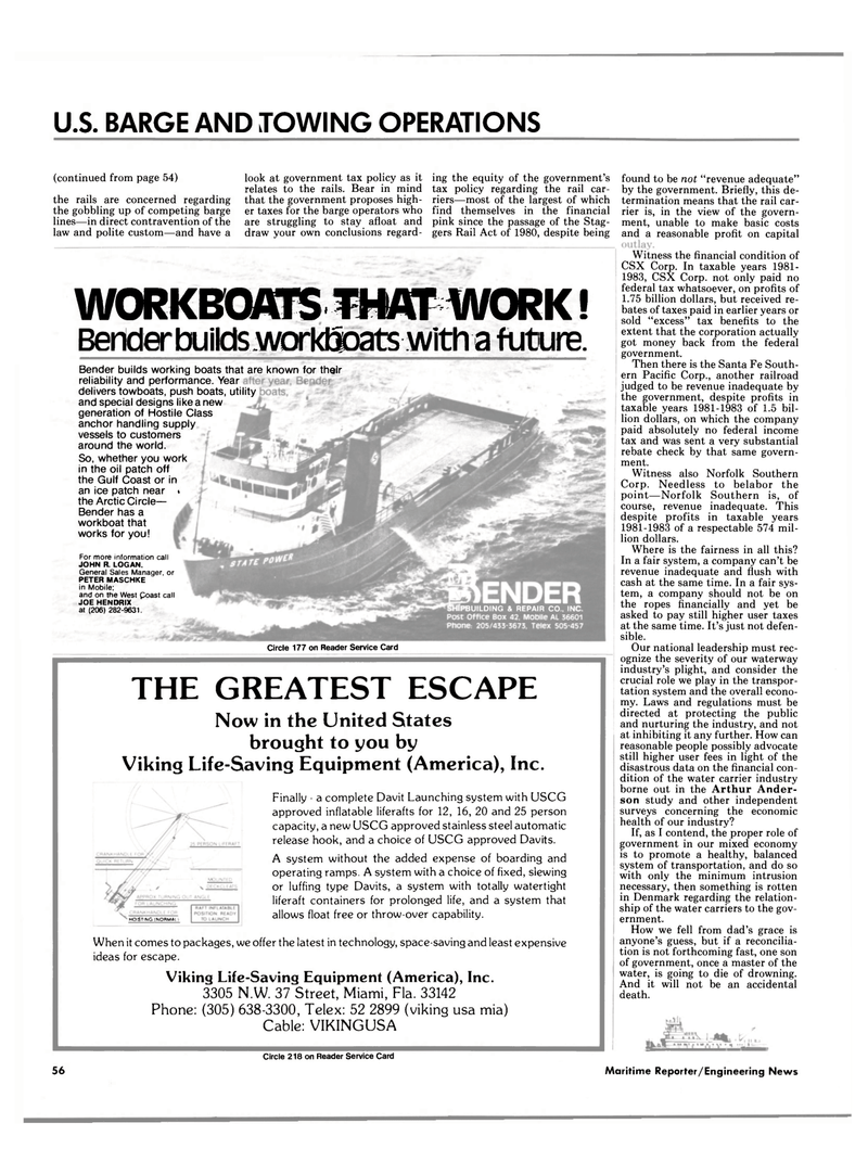 Maritime Reporter Magazine, page 58,  Jun 1985