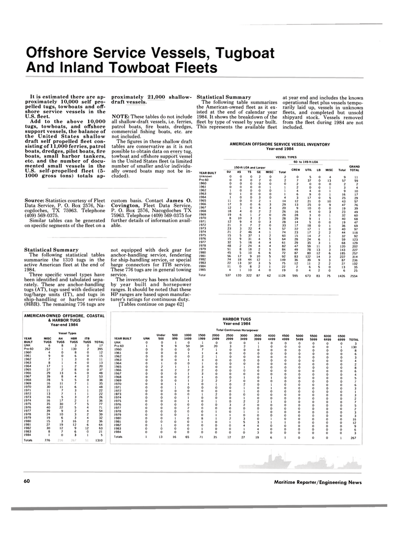 Maritime Reporter Magazine, page 62,  Jun 1985