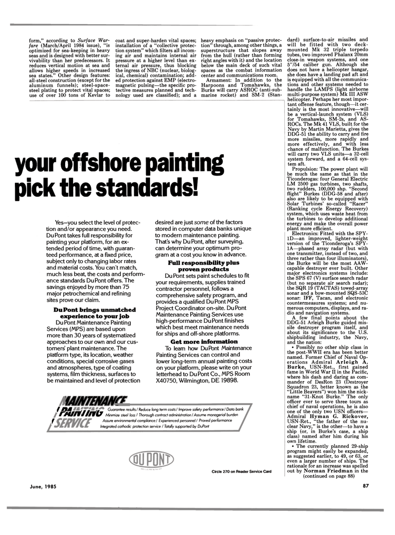 Maritime Reporter Magazine, page 89,  Jun 1985