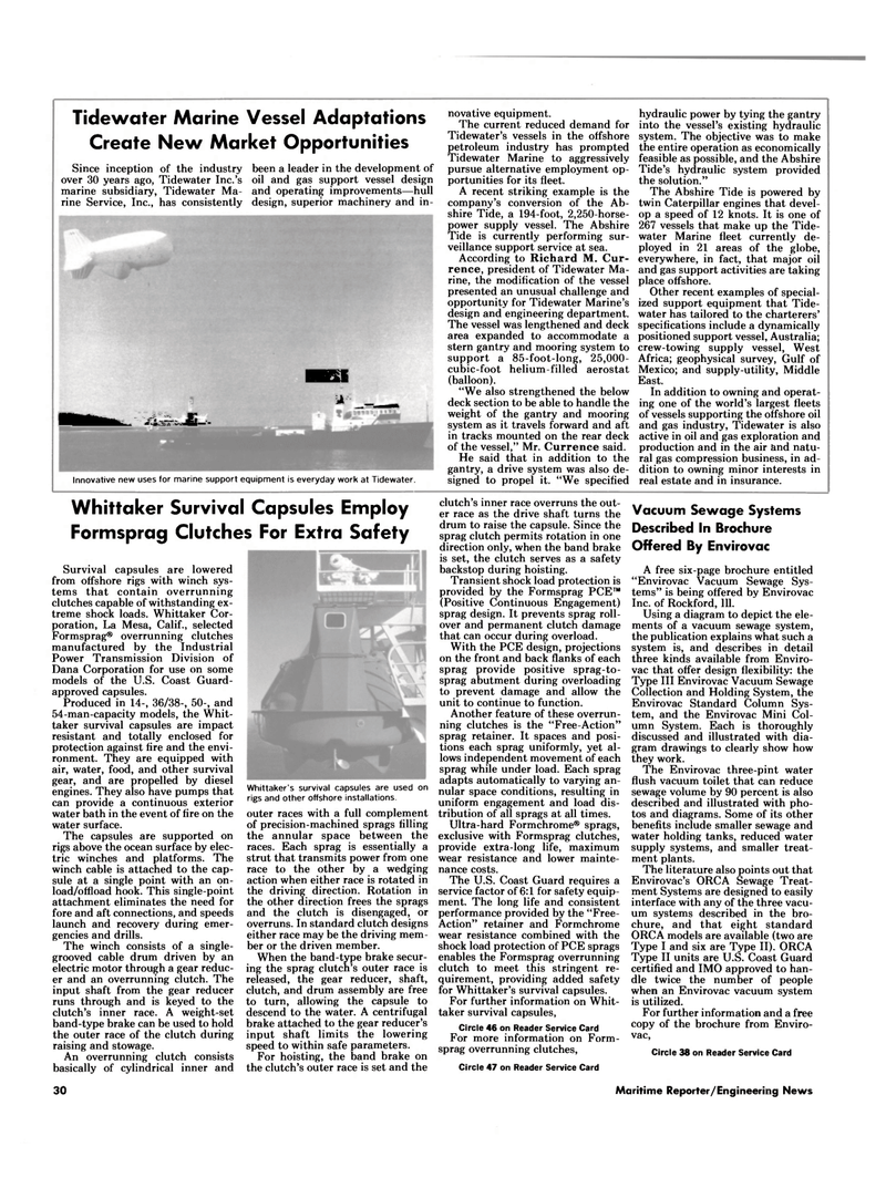 Maritime Reporter Magazine, page 28,  Jul 15, 1985