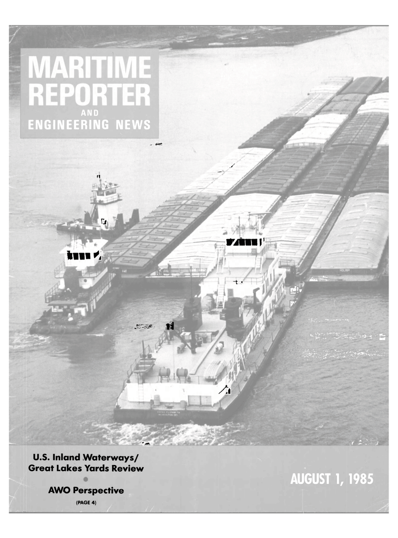 Maritime Reporter Magazine Cover Aug 1985 - 