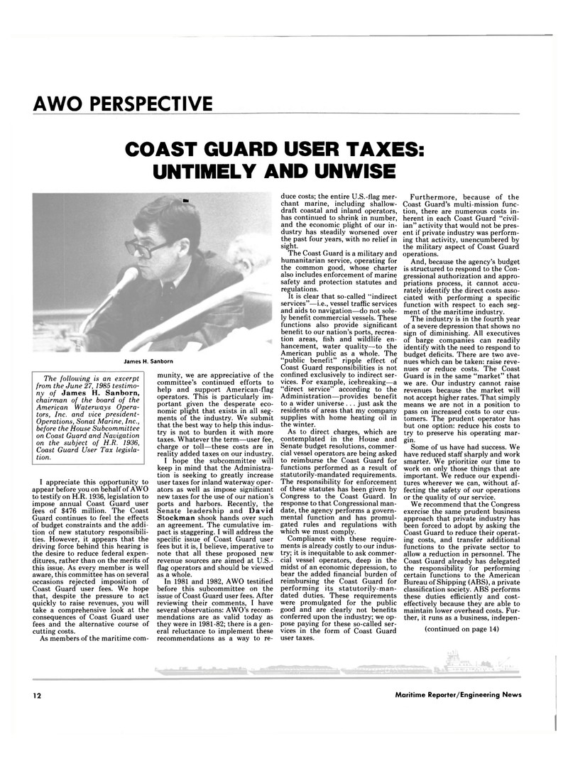 Maritime Reporter Magazine, page 8,  Aug 1985