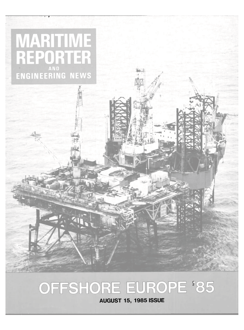 Maritime Reporter Magazine Cover Aug 15, 1985 - 