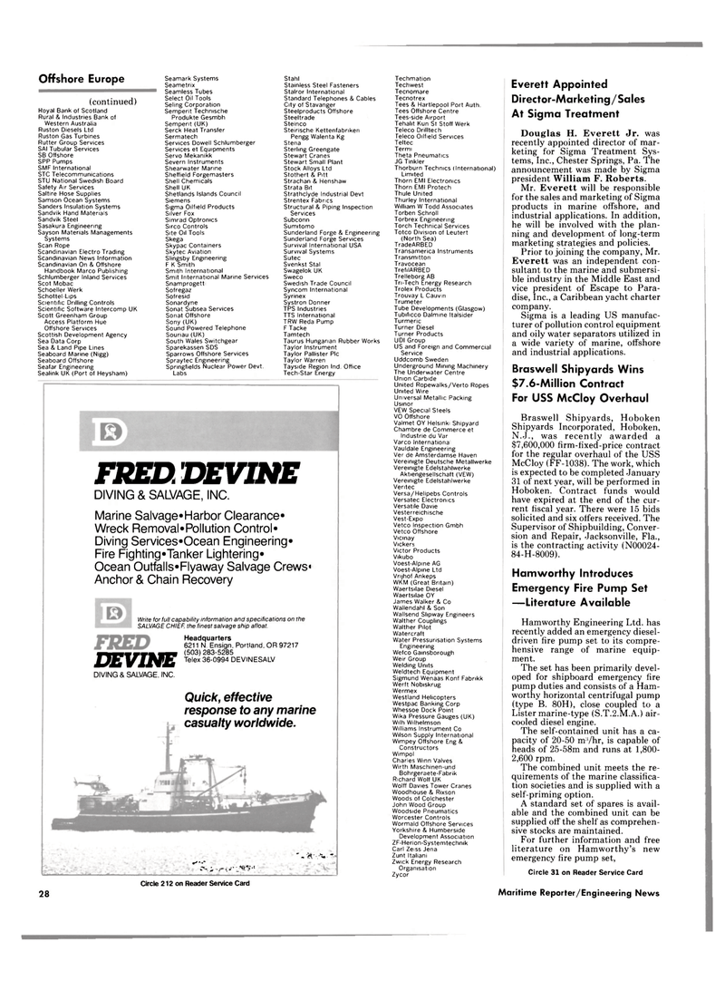 Maritime Reporter Magazine, page 26,  Aug 15, 1985