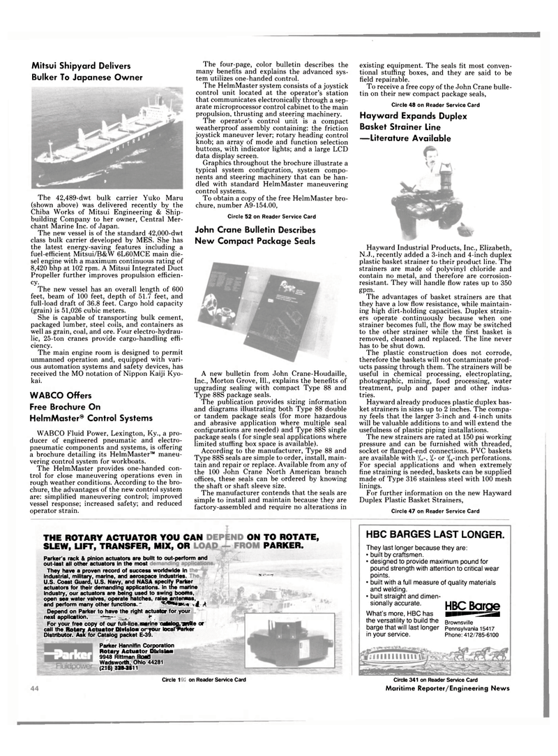 Maritime Reporter Magazine, page 40,  Aug 15, 1985