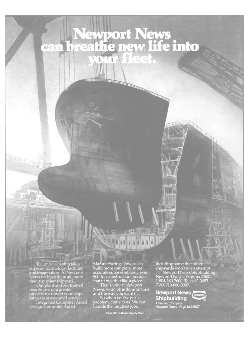 Maritime Reporter Magazine, page 4th Cover,  Sep 1985