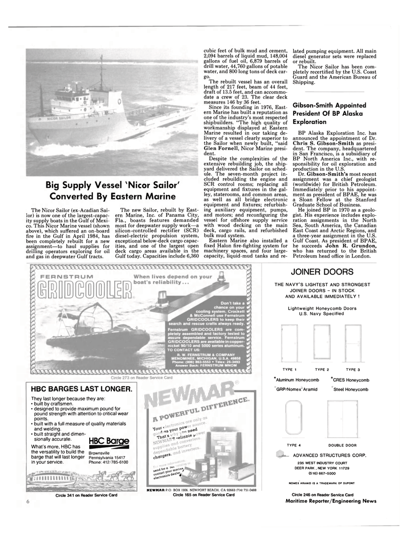 Maritime Reporter Magazine, page 4,  Sep 1985