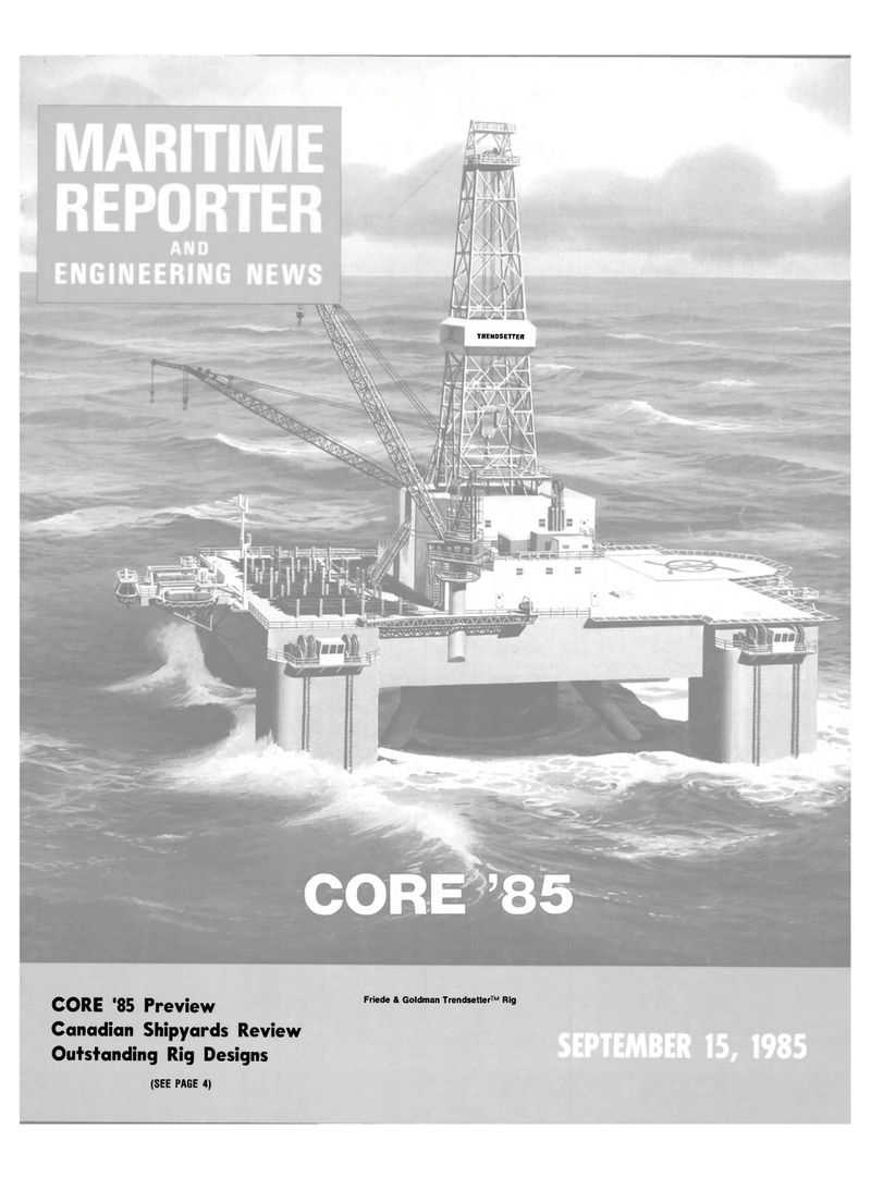 Maritime Reporter Magazine Cover Sep 15, 1985 - 