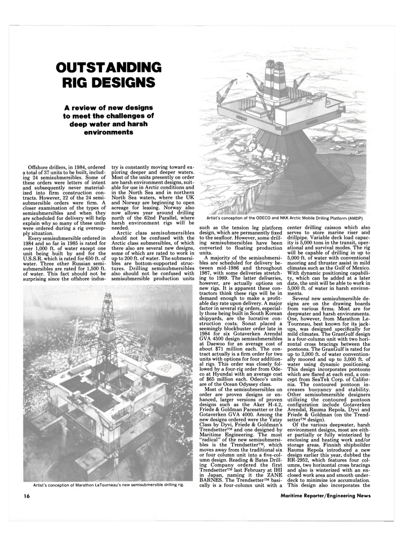 Maritime Reporter Magazine, page 14,  Sep 15, 1985