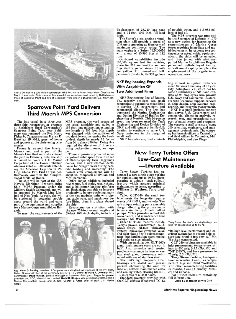 Maritime Reporter Magazine, page 8,  Oct 15, 1985