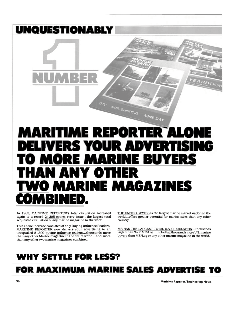 Maritime Reporter Magazine, page 34,  Oct 15, 1985