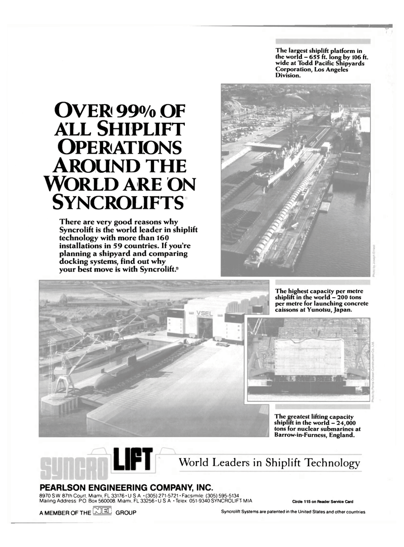 Maritime Reporter Magazine, page 4th Cover,  Nov 1985