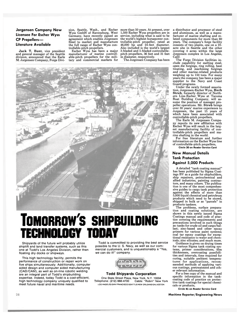 Maritime Reporter Magazine, page 26,  Nov 1985