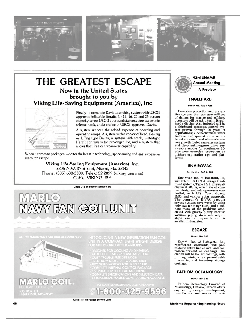 Maritime Reporter Magazine, page 62,  Nov 1985