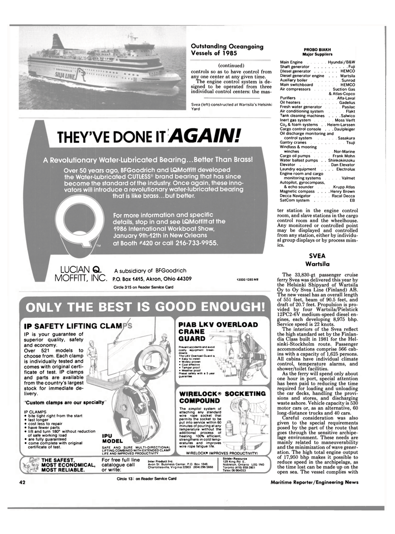 Maritime Reporter Magazine, page 42,  Dec 1985