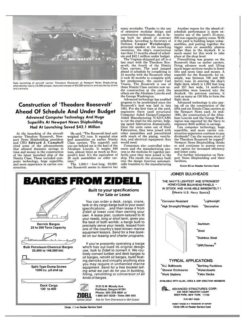 Maritime Reporter Magazine, page 50,  Dec 1985
