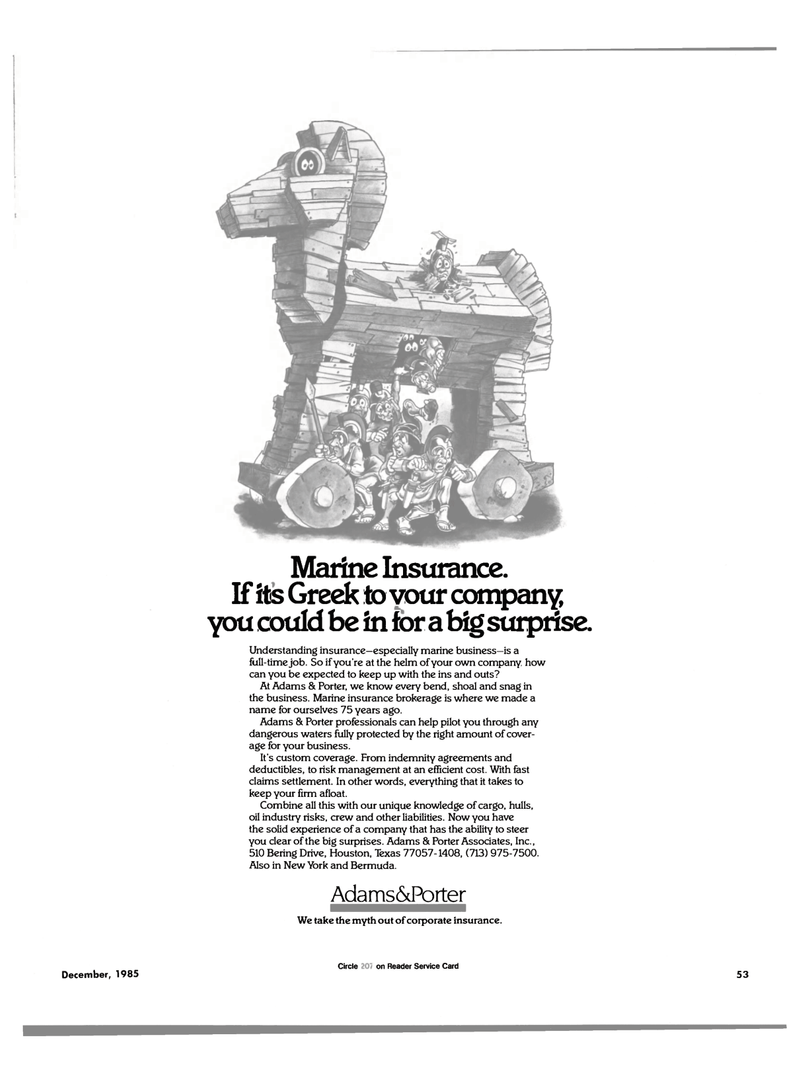 Maritime Reporter Magazine, page 53,  Dec 1985