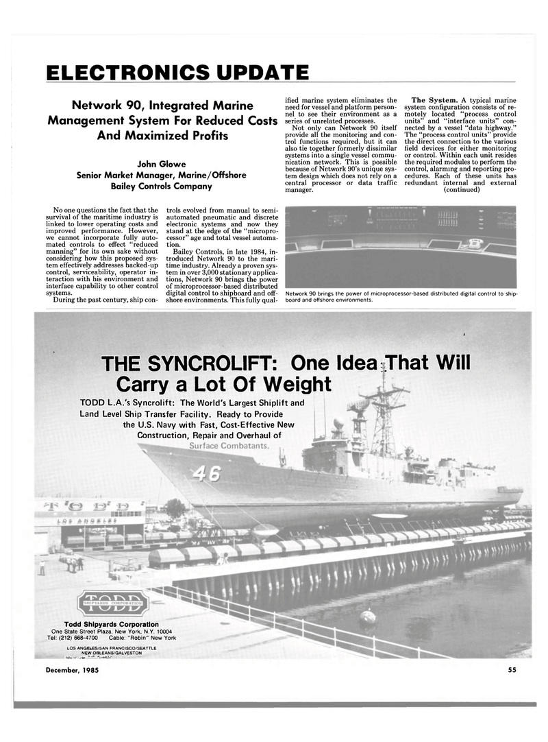 Maritime Reporter Magazine, page 55,  Dec 1985