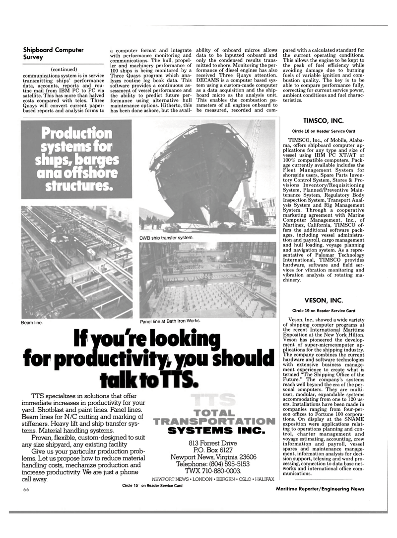 Maritime Reporter Magazine, page 66,  Dec 1985