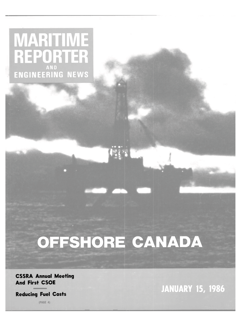 Maritime Reporter Magazine Cover Jan 15, 1986 - 