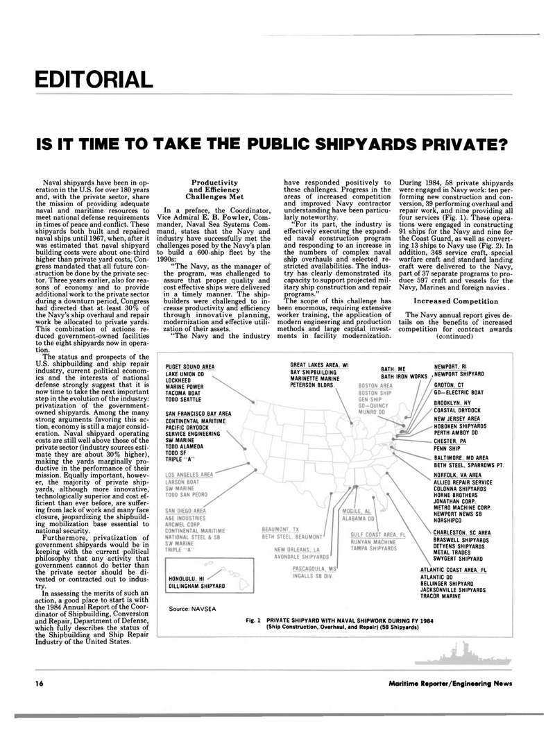 Maritime Reporter Magazine, page 14,  Feb 1986