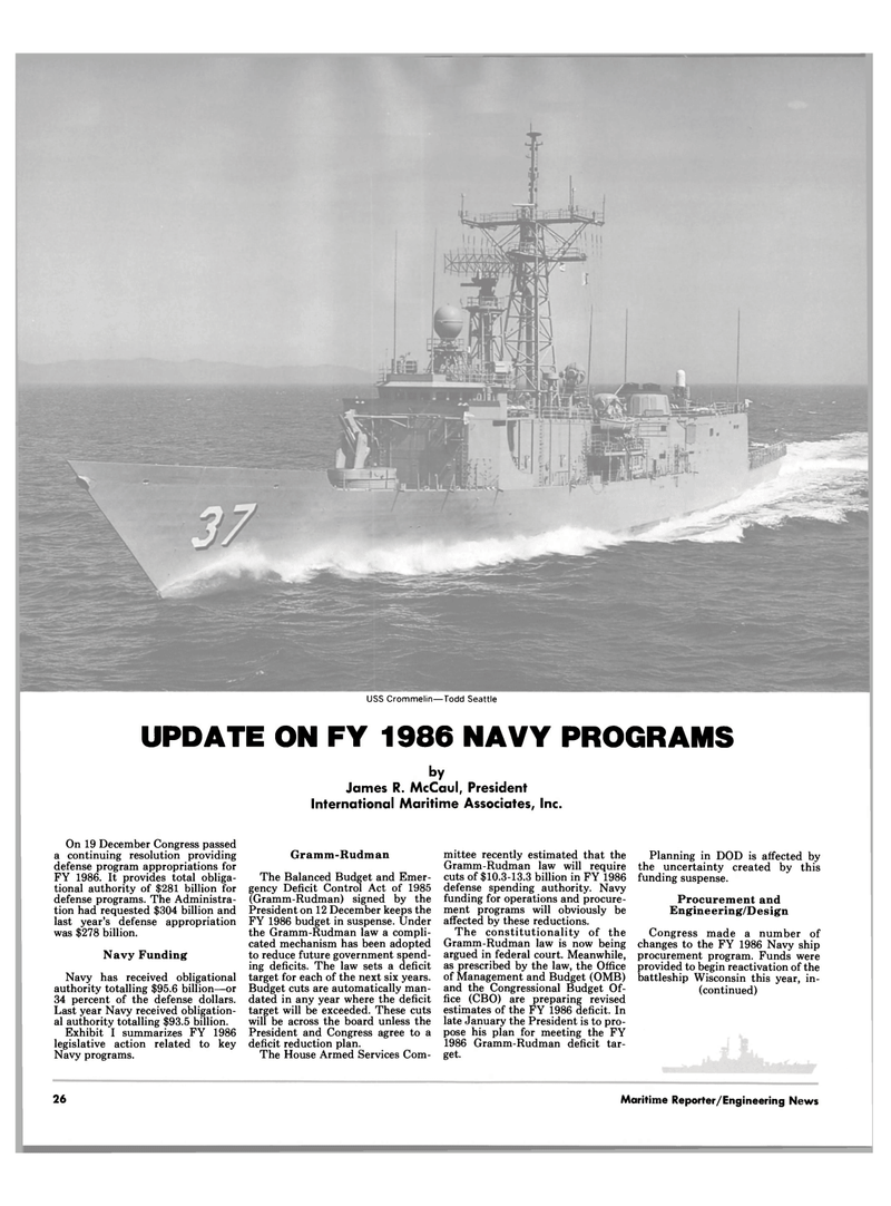 Maritime Reporter Magazine, page 24,  Feb 1986