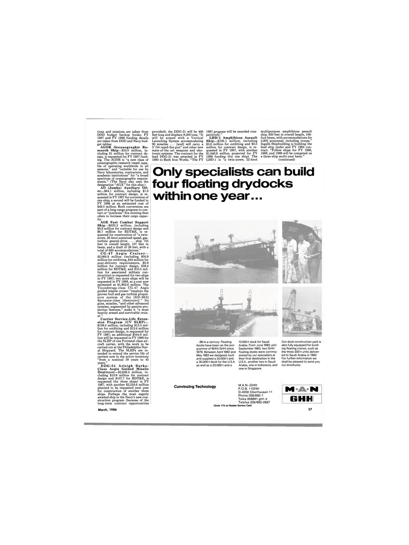 Maritime Reporter Magazine, page 25,  Mar 1986