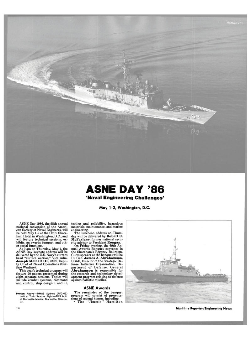 Maritime Reporter Magazine, page 10,  Apr 1986