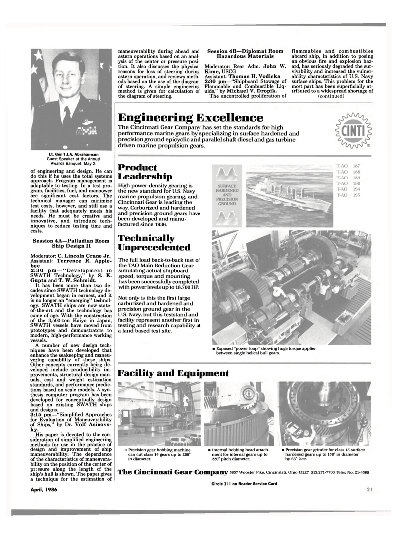 Maritime Reporter Magazine, page 17,  Apr 1986