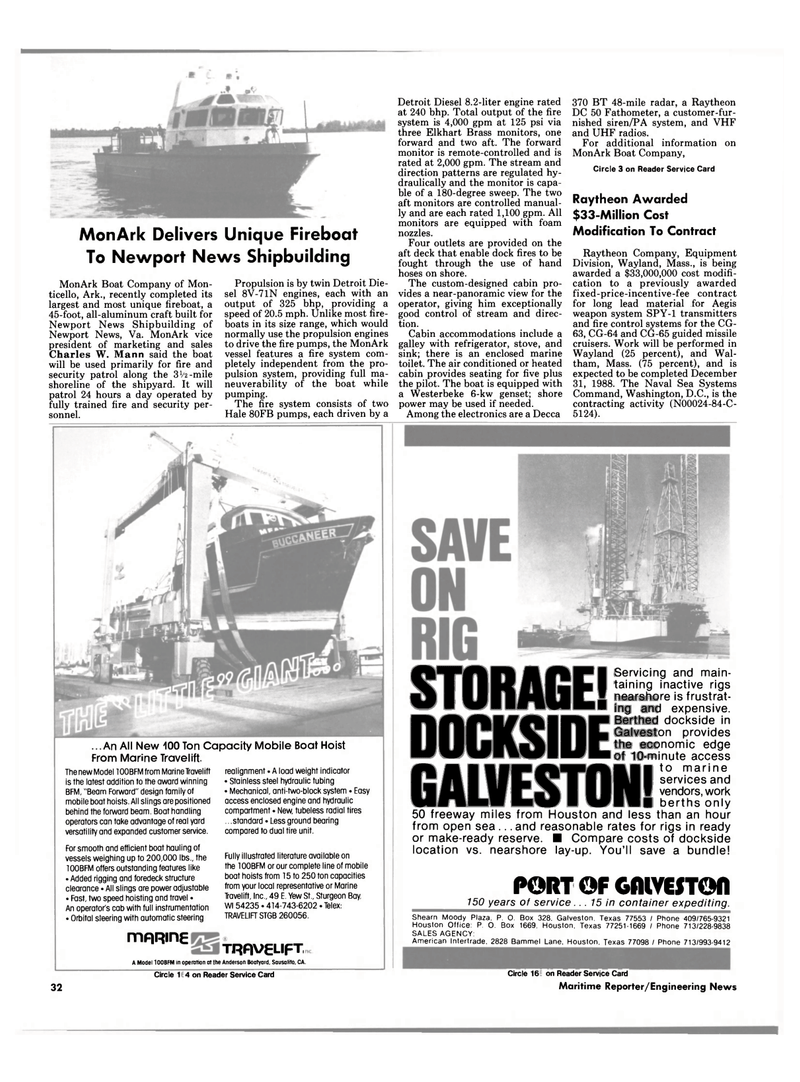 Maritime Reporter Magazine, page 28,  Apr 1986