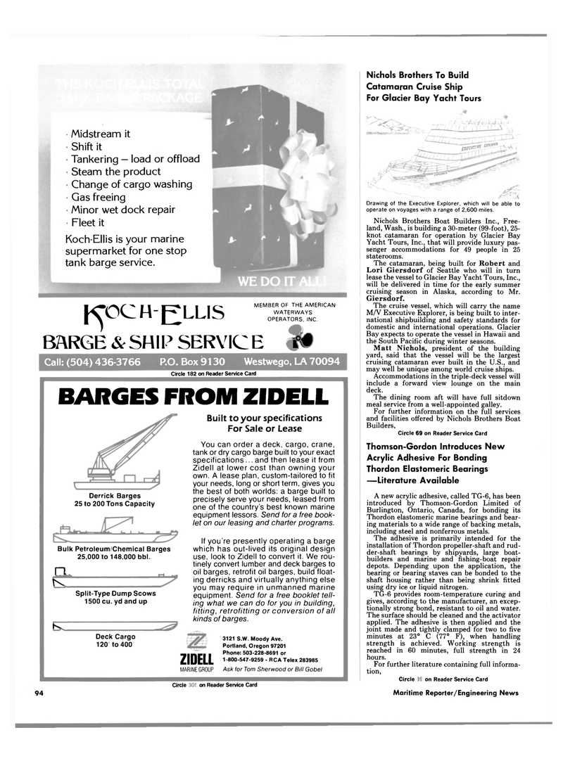 Maritime Reporter Magazine, page 88,  Apr 1986