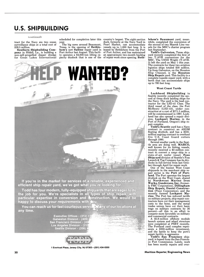 Maritime Reporter Magazine, page 30,  Jun 1986
