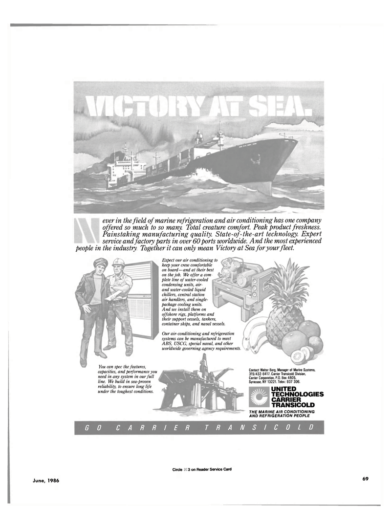 Maritime Reporter Magazine, page 69,  Jun 1986