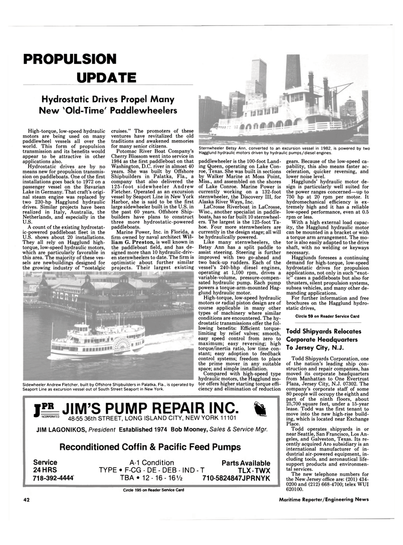 Maritime Reporter Magazine, page 40,  Aug 1986