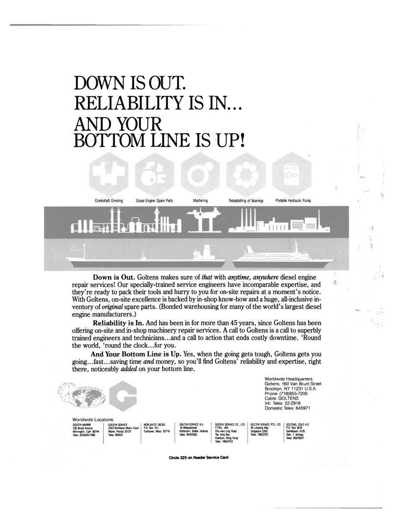 Maritime Reporter Magazine, page 4th Cover,  Aug 1986